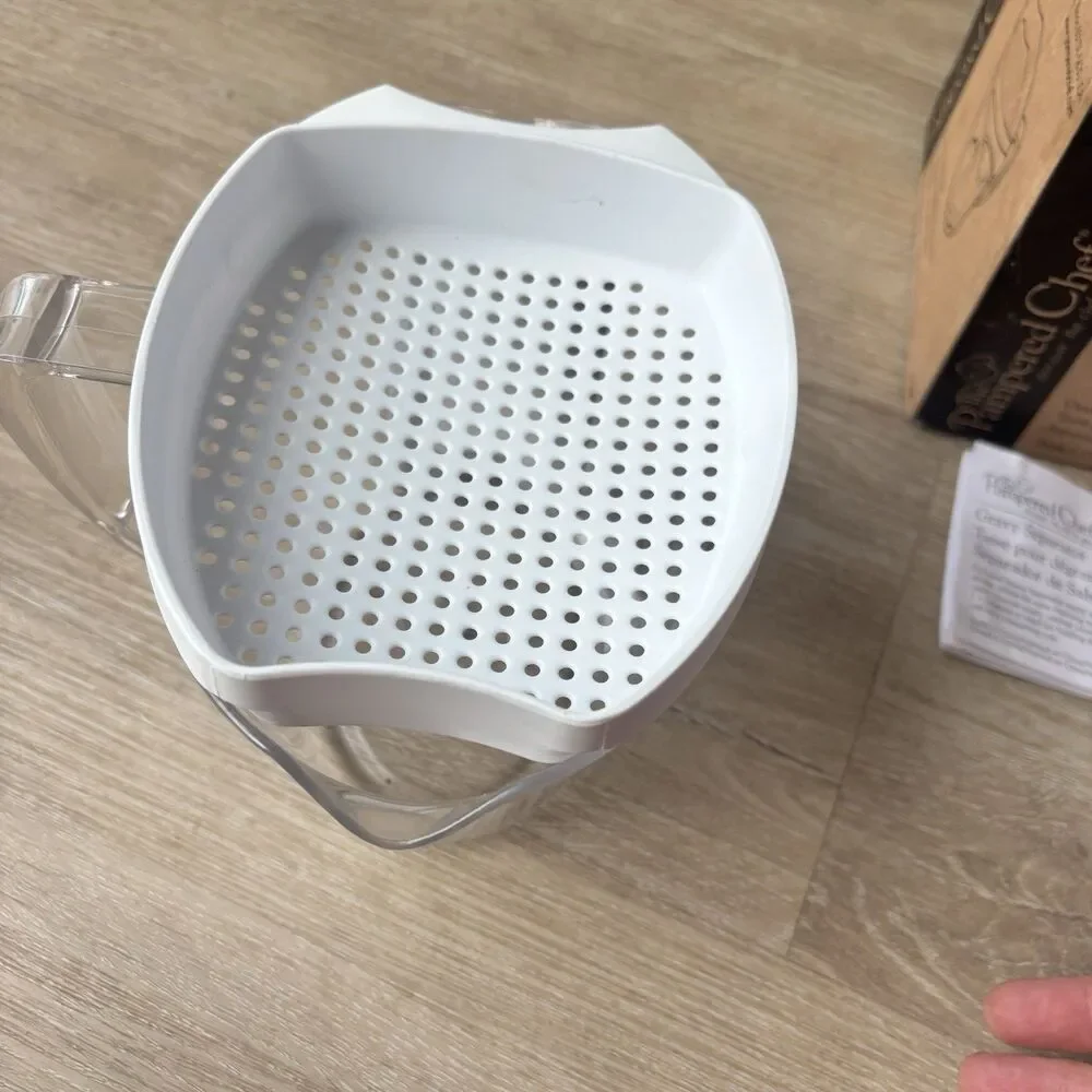 Pampered Chef Fat Gravy Separator Strainer 4 Cup 1L Measuring Pitcher 1188 Box